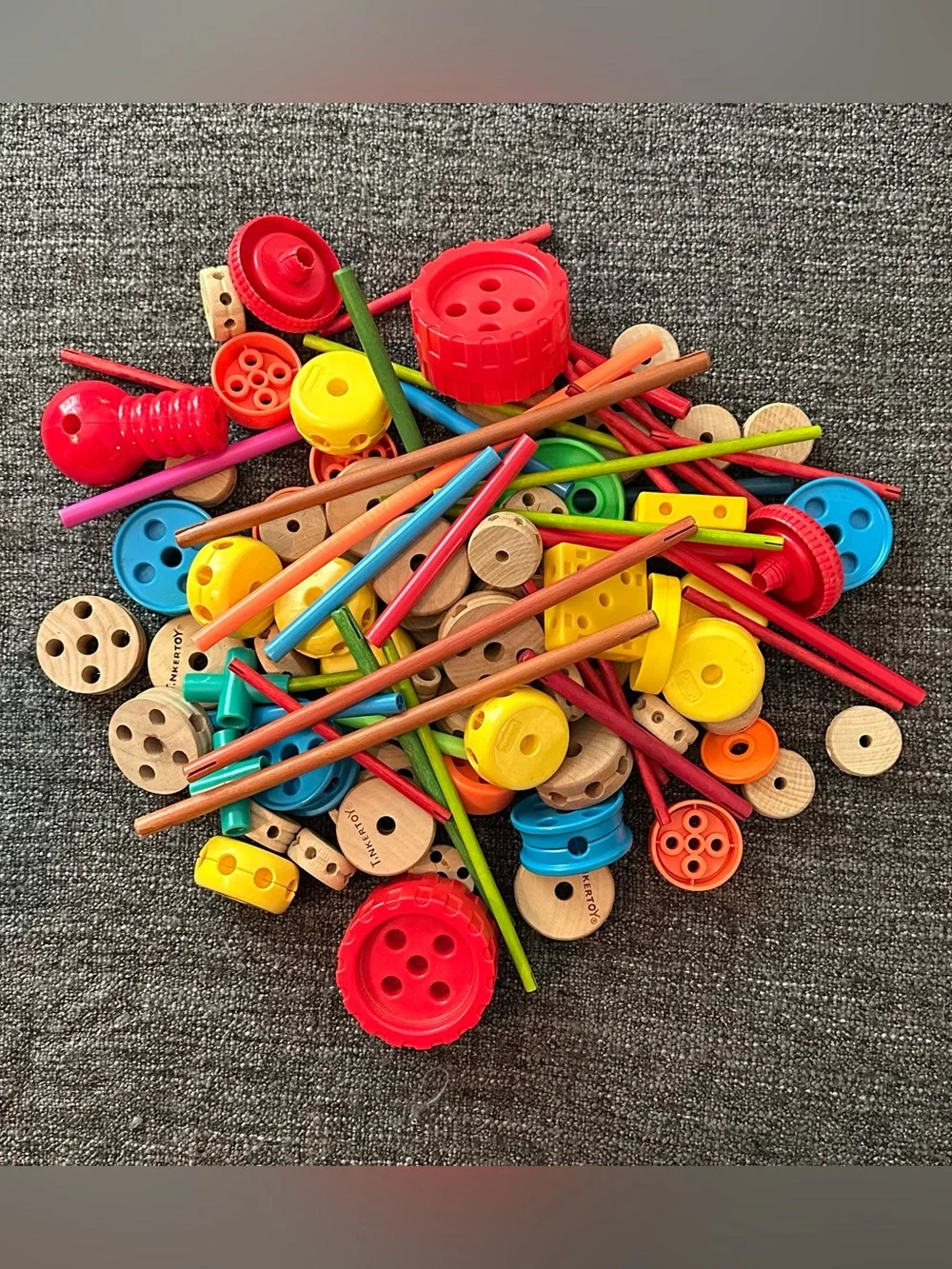 Tinker toys • Jumbo set • wooden and plastic • kids